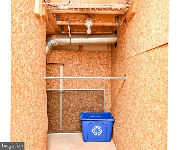 view of storage area