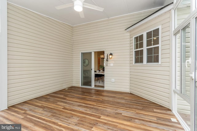 2200 Exeter Ct, Fallston, MD 21047 - unfurnished sunroom featuring a ceiling fan