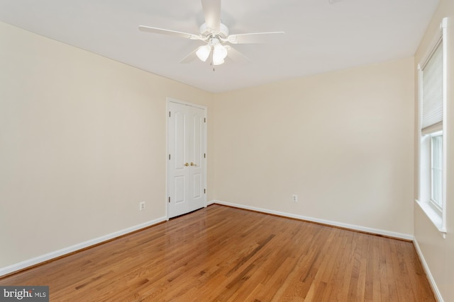 2200 Exeter Ct, Fallston, MD 21047 - empty room featuring light wood-style flooring, baseboards, and ceiling fan