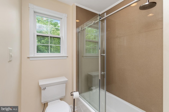2200 Exeter Ct, Fallston, MD 21047 - bathroom with bath / shower combo with glass door and toilet
