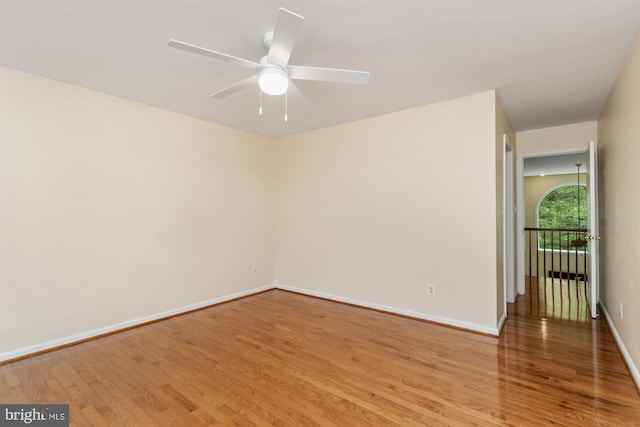 2200 Exeter Ct, Fallston, MD 21047 - spare room with light wood finished floors, a ceiling fan, and baseboards