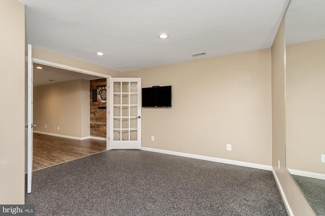 2200 Exeter Ct, Fallston, MD 21047 - spare room with baseboards, french doors, and recessed lighting