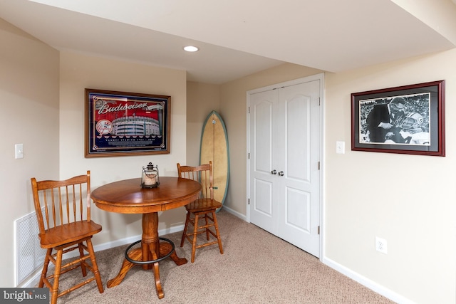 31766 Chablis Ln Unit 76, Lewes, DE 19958 - carpeted dining space with baseboards and recessed lighting