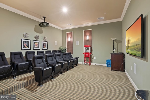31766 Chablis Ln Unit 76, Lewes, DE 19958 - cinema room with carpet, ornamental molding, and baseboards
