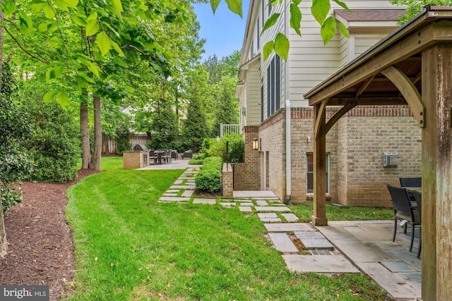 view of yard featuring a patio area