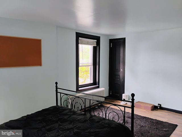 bedroom featuring wood finished floors