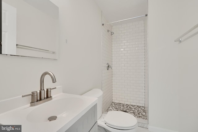 8838 Cross Country Pl, Gaithersburg, MD 20879 - bathroom featuring toilet, a shower stall, and vanity