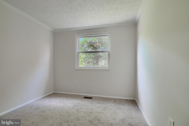 8838 Cross Country Pl, Gaithersburg, MD 20879 - carpeted empty room with crown molding, a textured ceiling, and baseboards
