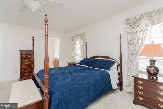 2799 Greenway Ct, Rockingham, VA 22802 - bedroom with carpet, ensuite bath, and a ceiling fan