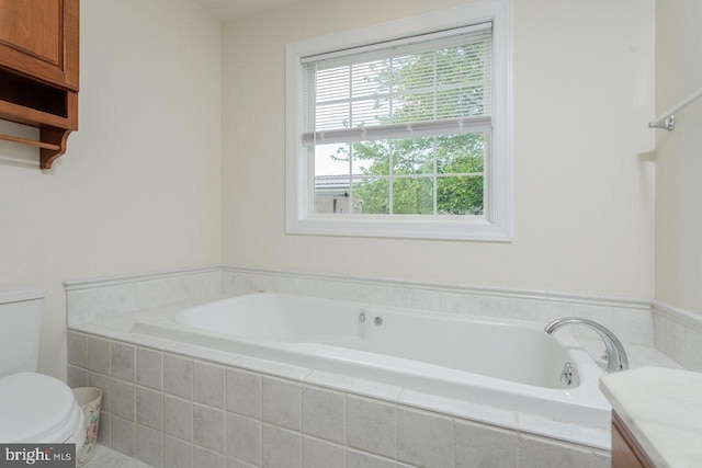 2799 Greenway Ct, Rockingham, VA 22802 - bathroom featuring toilet, a garden tub, and vanity