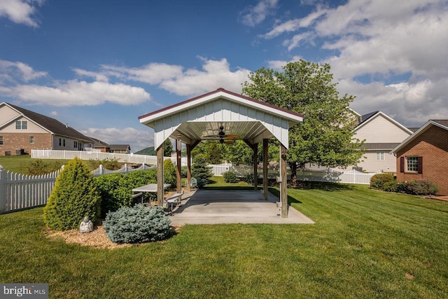 2799 Greenway Ct, Rockingham, VA 22802 - view of yard with a ceiling fan and a patio
