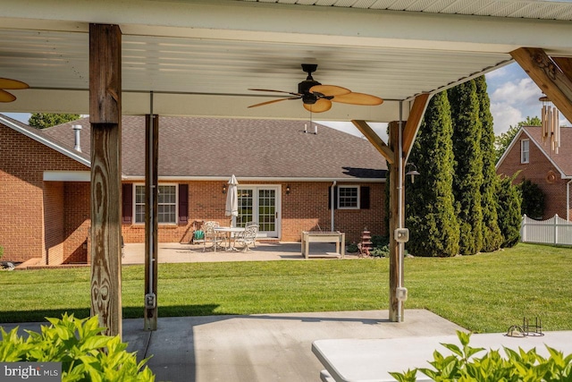 2799 Greenway Ct, Rockingham, VA 22802 - view of patio featuring ceiling fan