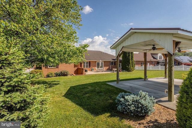 2799 Greenway Ct, Rockingham, VA 22802 - view of yard featuring ceiling fan and a patio