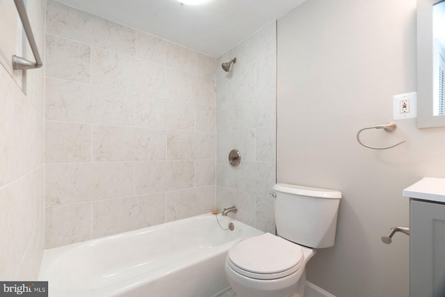 922 24th St NW Unit 806, Washington, DC 20037 - full bath with vanity, toilet, washtub / shower combination, and baseboards
