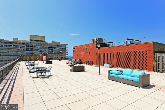 801 N Pitt St N Unit 419, Alexandria, VA 22314 - view of patio featuring an outdoor hangout area