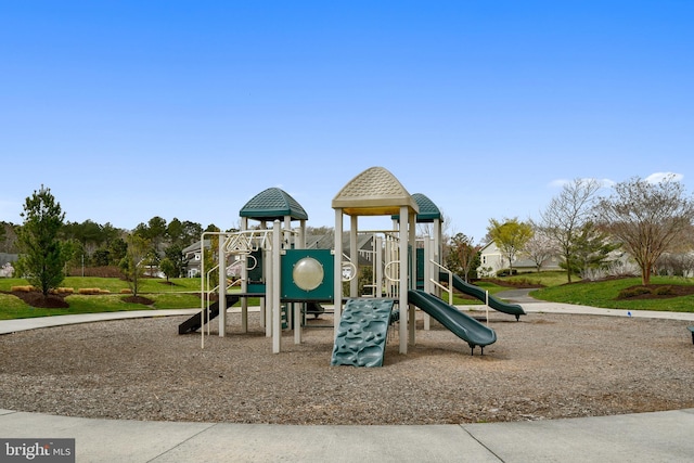 view of community jungle gym