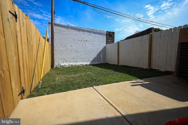view of yard featuring a patio