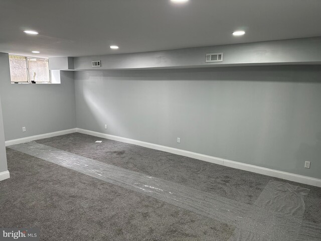 124 E Ruscomb St, Philadelphia, PA 19120 - below grade area featuring carpet flooring, recessed lighting, and baseboards