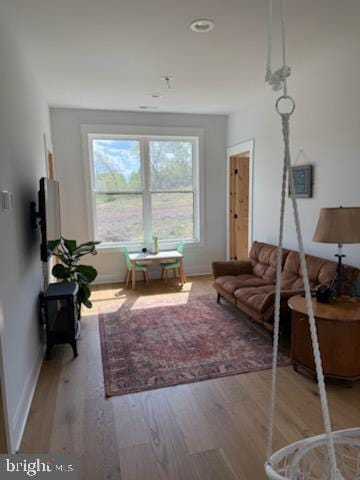 6010 Martinsburg Rd, Berkeley Springs, WV 25411 - living room featuring wood finished floors, healthy amount of natural light, and baseboards