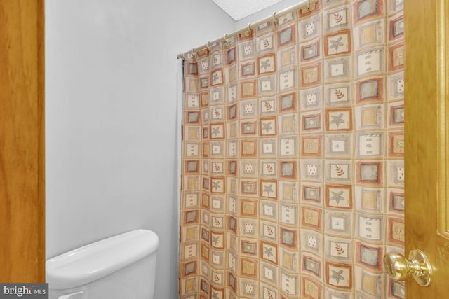 10150 Lapworth Pl, Charlotte Hall, MD 20622 - bathroom with toilet and a shower with shower curtain