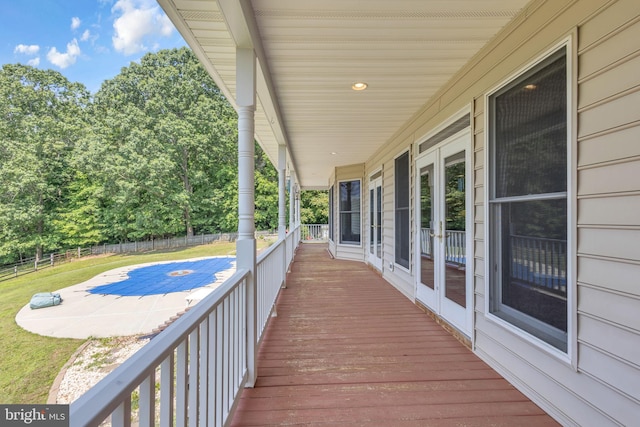 10150 Lapworth Pl, Charlotte Hall, MD 20622 - wooden deck featuring french doors