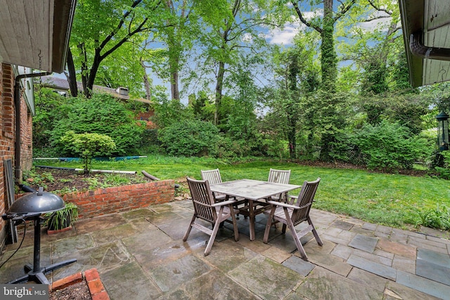 view of patio with outdoor dining space