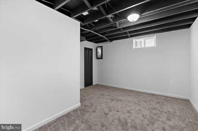504 Kenora Dr, Millersville, MD 21108 - basement featuring carpet floors, baseboards, and electric panel