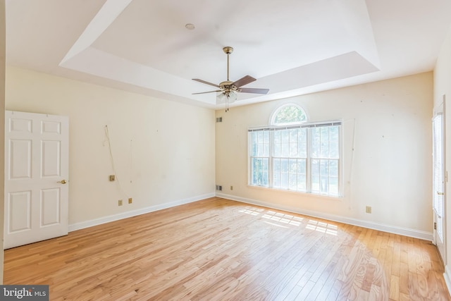 2 Larch Way, Princeton, NJ 08540 - spare room with a raised ceiling, light wood finished floors, and a ceiling fan