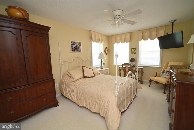 3201 Centennial Sta, Warminster, PA 18974 - bedroom with light carpet, baseboards, and ceiling fan