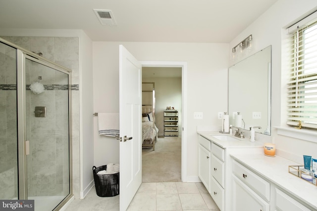 10810 Norbourne Farm Rd, Upper Marlboro, MD 20772 - ensuite bathroom featuring a shower stall, vanity, and plenty of natural light