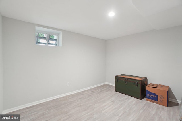 5728 Sunbury Dr, Alexandria, VA 22303 - below grade area featuring wood finished floors and baseboards