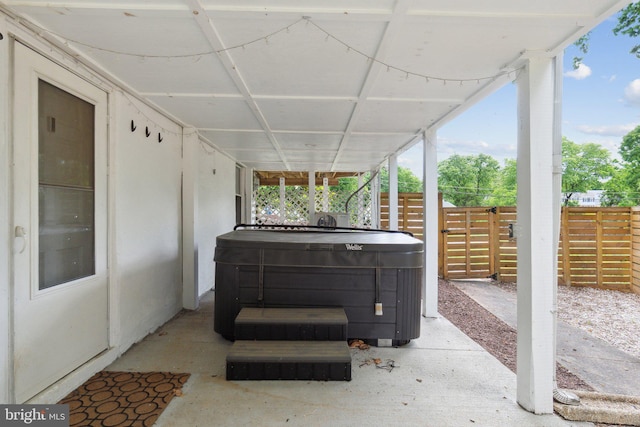 5728 Sunbury Dr, Alexandria, VA 22303 - view of patio / terrace featuring a hot tub