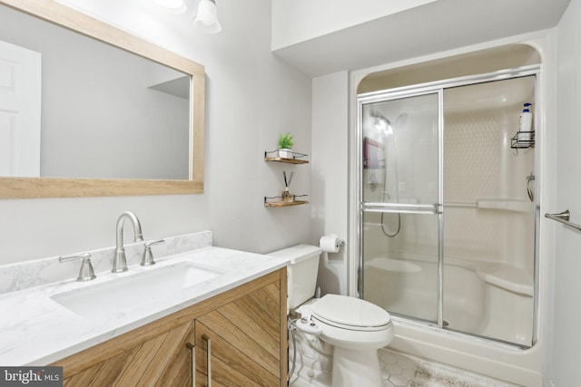 41 Fair Acres Ct, Princeton, NJ 08540 - bathroom with a shower stall, toilet, vanity, and tile patterned flooring