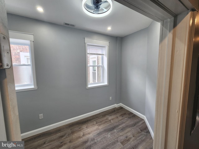 5335 W Girard Ave, Philadelphia, PA 19131 - spare room featuring dark wood finished floors, healthy amount of natural light, baseboards, and recessed lighting