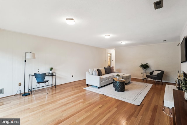 living room featuring wood finished floors