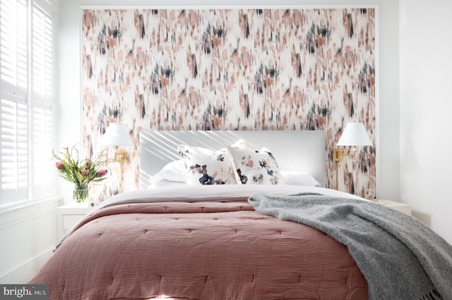 bedroom with baseboards