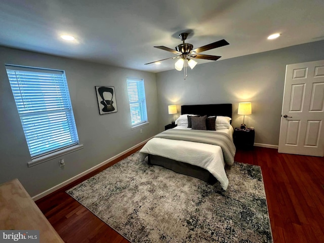 3133 Richmond St, Philadelphia, PA 19134 - bedroom with baseboards, wood finished floors, and ceiling fan