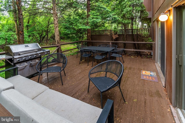 23 Eden Roc, New Hope, PA 18938 - wooden deck featuring outdoor dining space and area for grilling