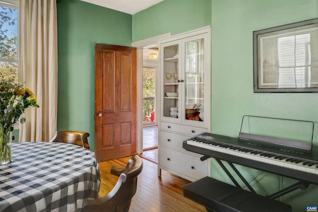 bedroom featuring wood finished floors
