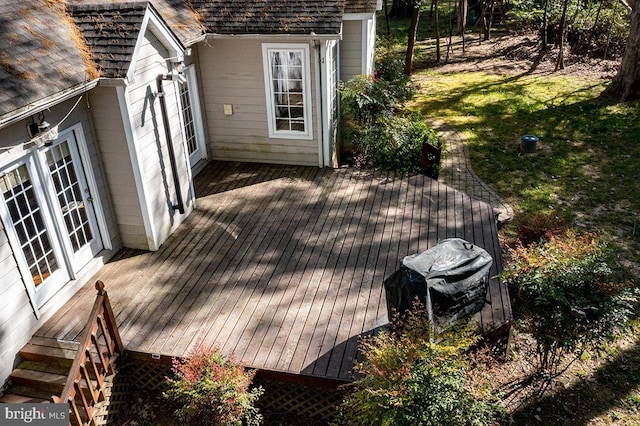 14535 Honeysuckle, Issue, MD 20645 - deck with french doors and a yard