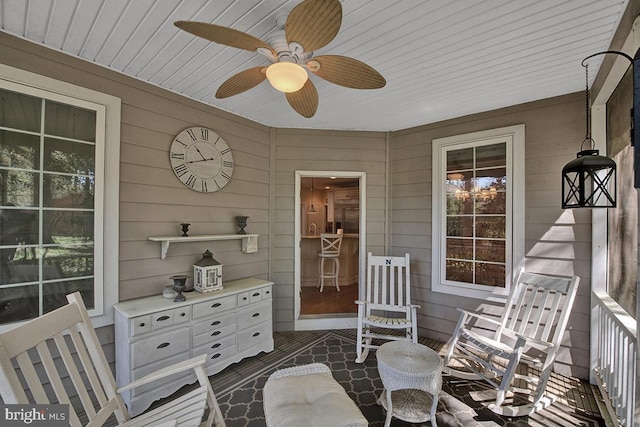 14535 Honeysuckle, Issue, MD 20645 - sunroom / solarium featuring a ceiling fan