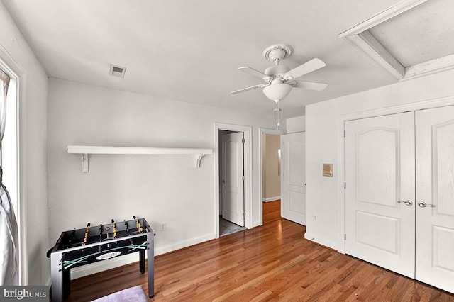 14535 Honeysuckle, Issue, MD 20645 - interior space with wood finished floors, a closet, a ceiling fan, and baseboards