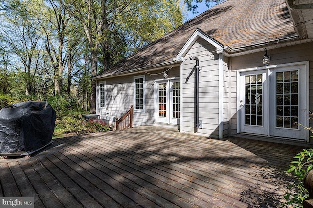 14535 Honeysuckle, Issue, MD 20645 - wooden deck with area for grilling and french doors