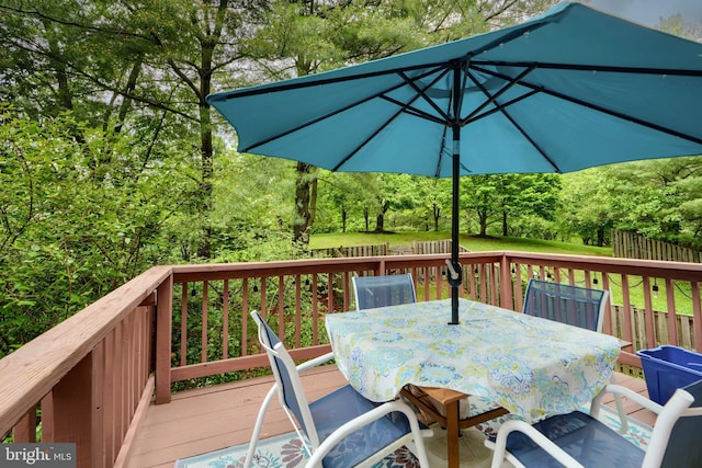 9 Kathsway Ct, Baltimore, MD 21234 - wooden deck with outdoor dining area