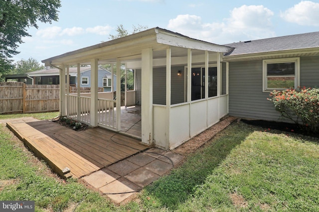 view of wooden deck