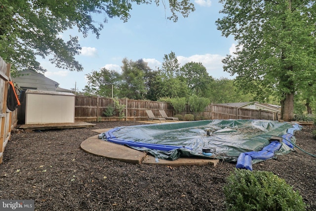 view of pool featuring a fenced backyard