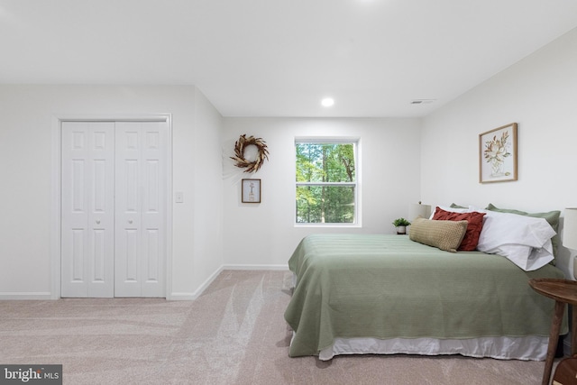 194 Black Cub Run Ln, Harpers Ferry, WV 25425 - carpeted bedroom featuring baseboards, a closet, and recessed lighting