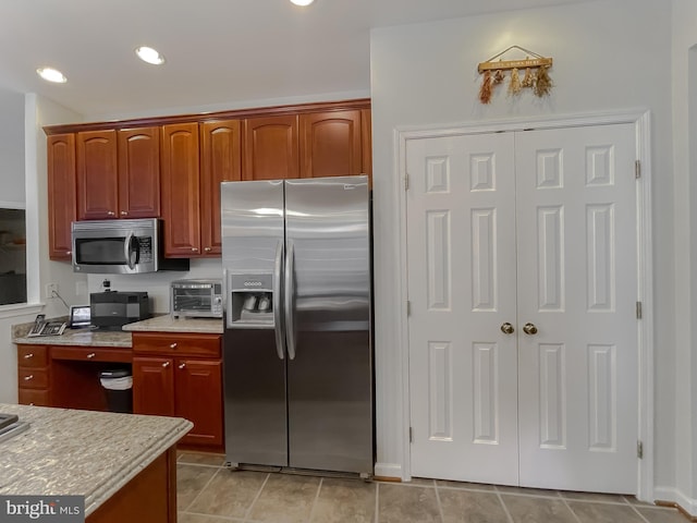 13605 Sugar Mill Ct, Waldorf, MD 20601 - kitchen with appliances with stainless steel finishes, recessed lighting, and light tile patterned floors