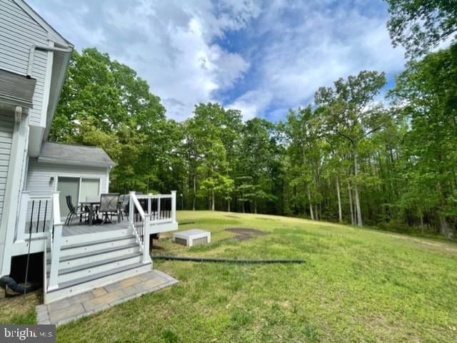 13605 Sugar Mill Ct, Waldorf, MD 20601 - view of grassy yard featuring a deck
