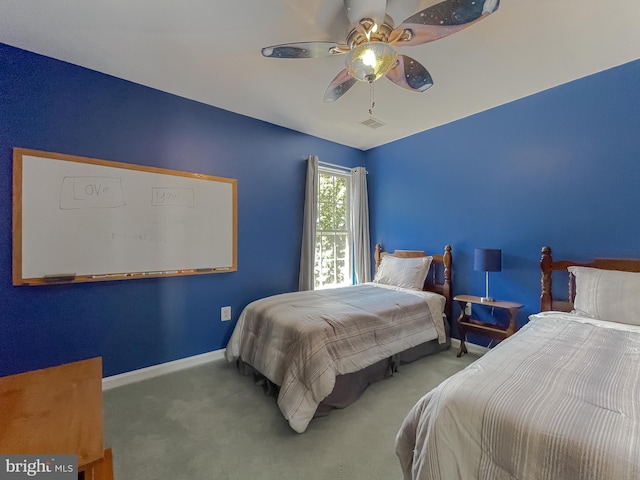 13605 Sugar Mill Ct, Waldorf, MD 20601 - bedroom featuring carpet, baseboards, and ceiling fan
